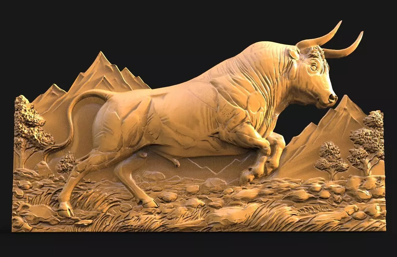 Bull CNC STL model 3D print model_0