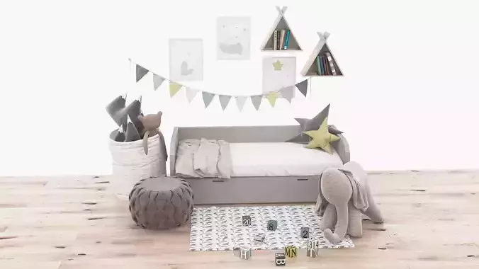Child Bed and Toys