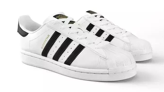 adidas superstar PBR Low-poly 3D model