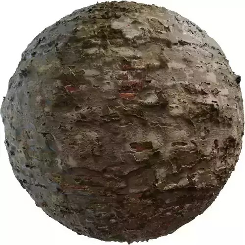 Crumbling Plaster Over Brick