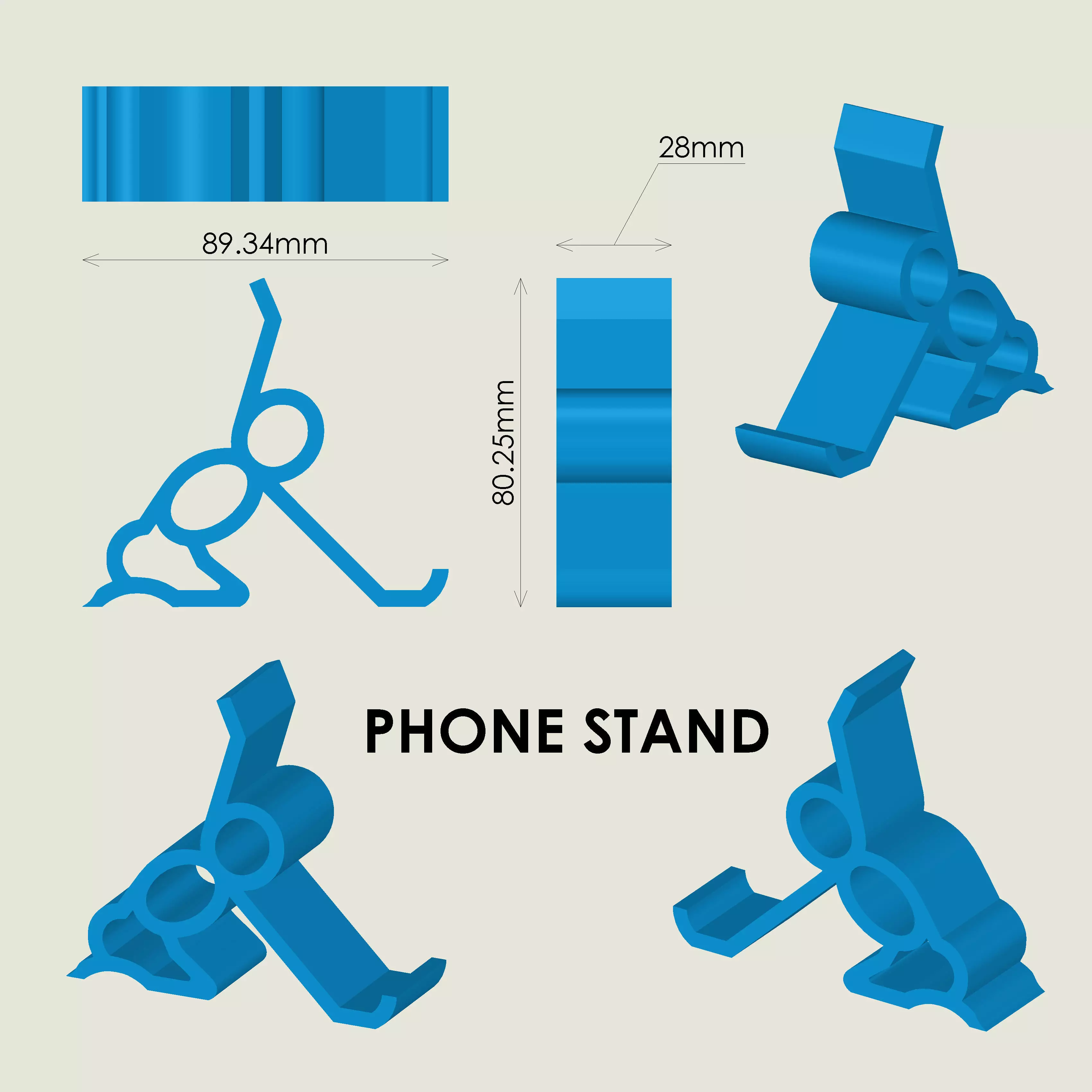 Phone Stand 3D print model_3