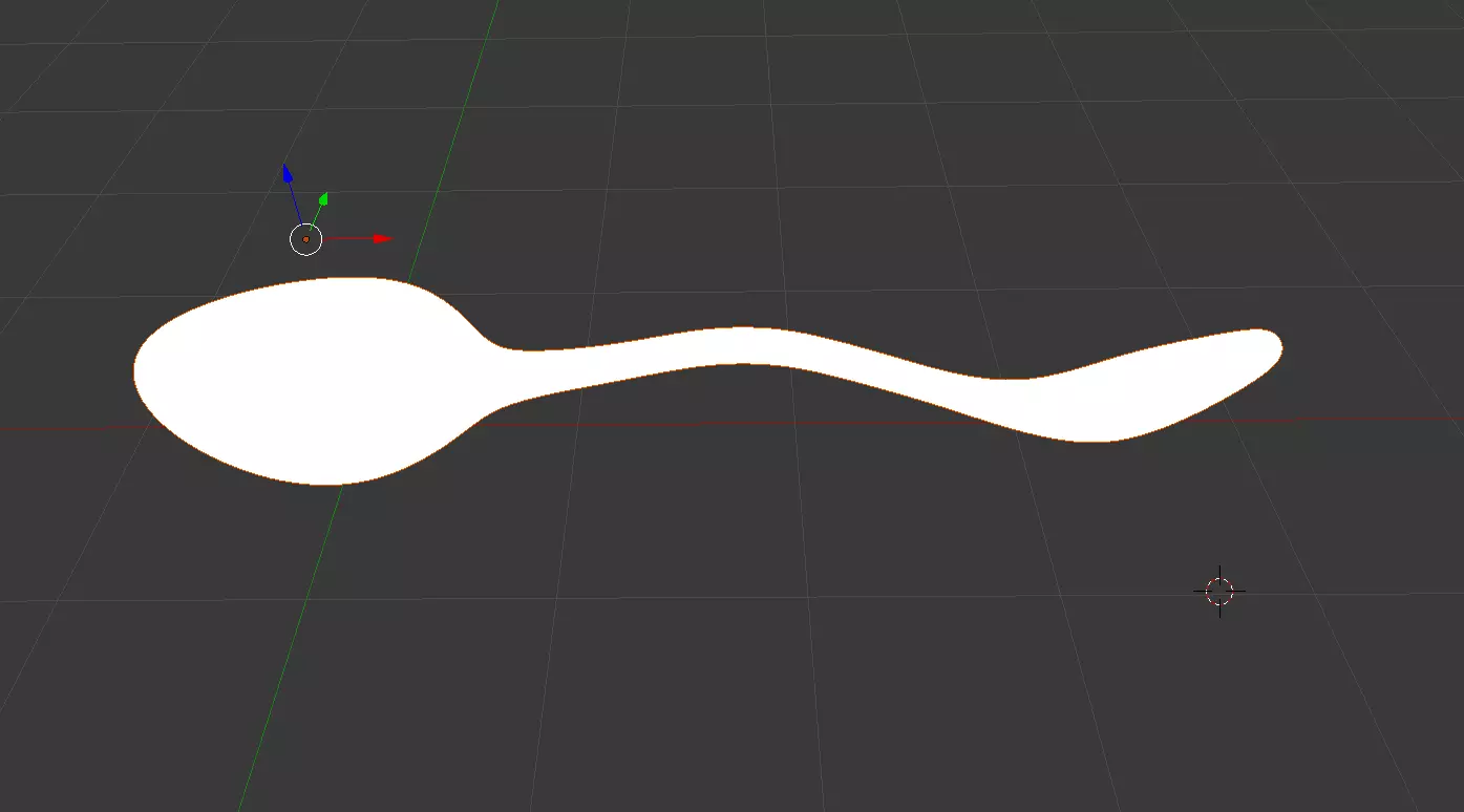 The spoon Low-poly 3D model_1