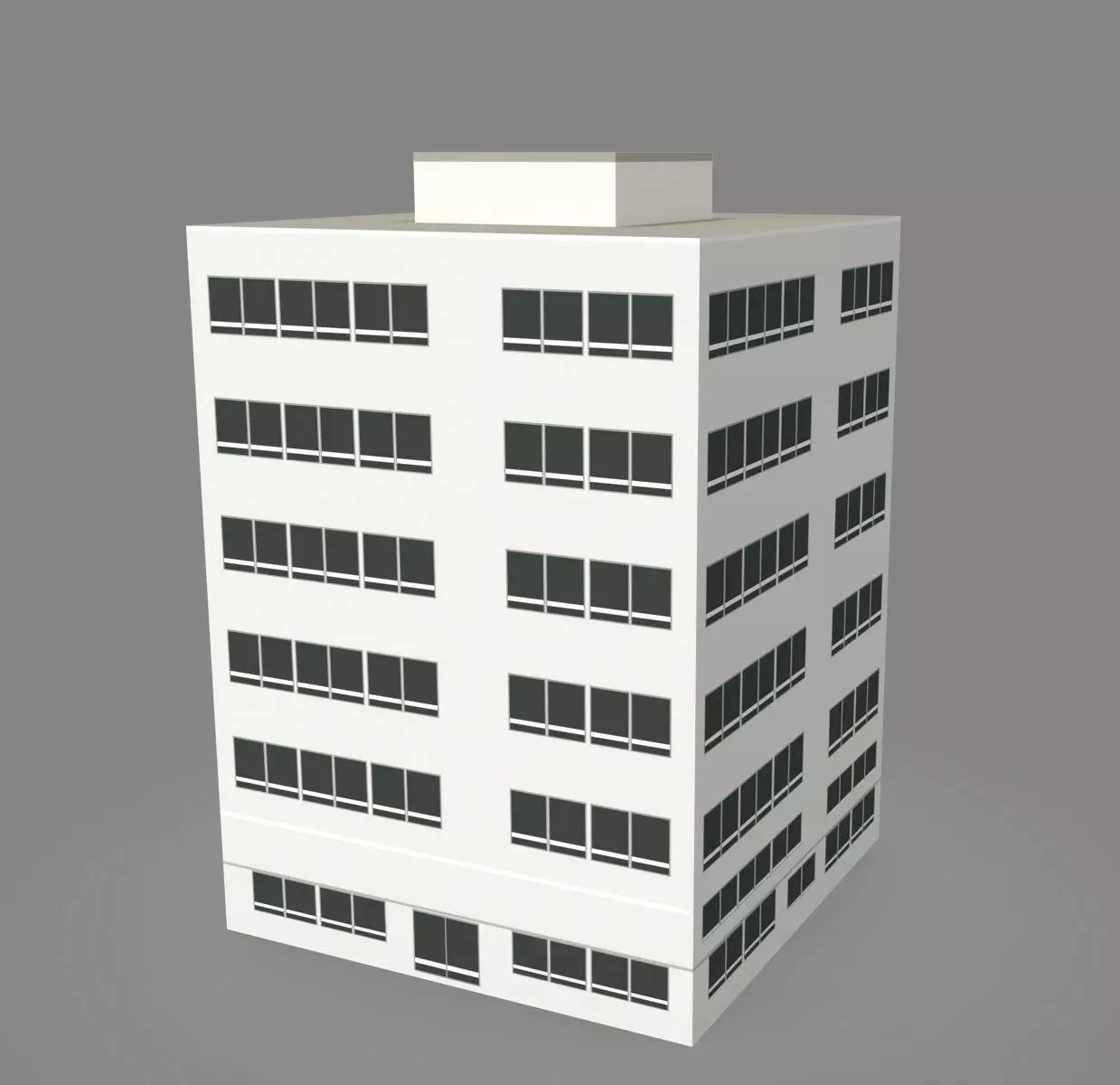 Building Pack Low poly 3D model_1