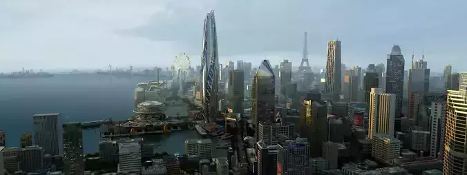 Future City 3D model 4