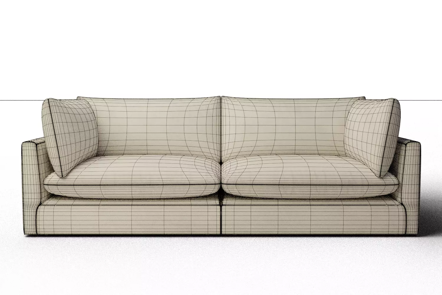 Unwind 2 Piece Slipcovered Sofa 3D model_1