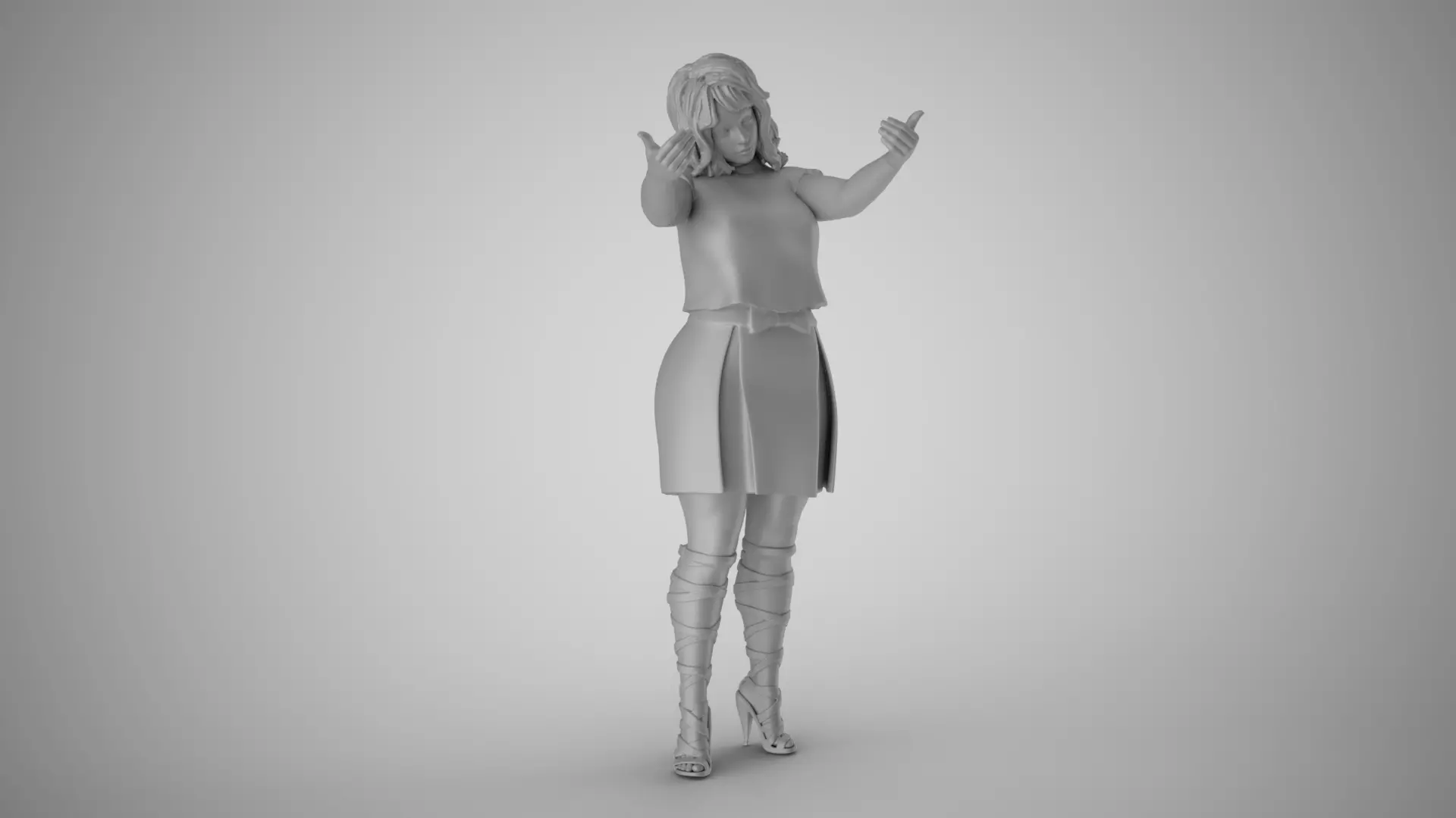 Female Open Her Soul 3D print model_2