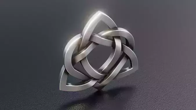 Celtic Trinity Knot with Heart - Triquetra Heart Knot