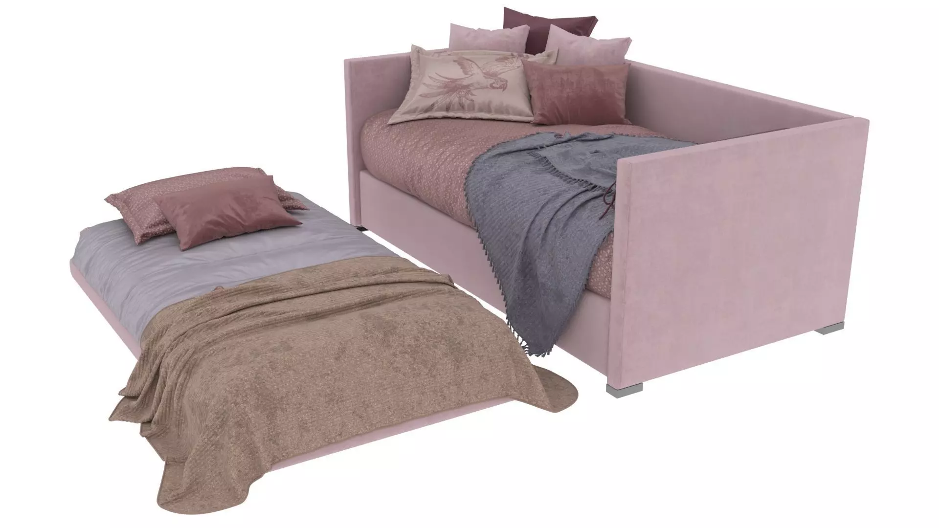 Child Flou Biss Bed 3D model_14