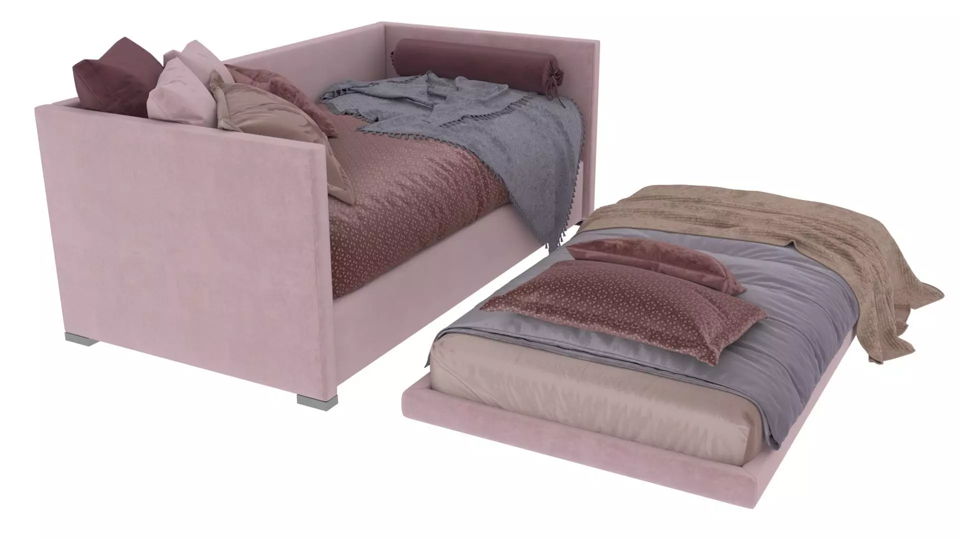 Child Flou Biss Bed 3D model_4