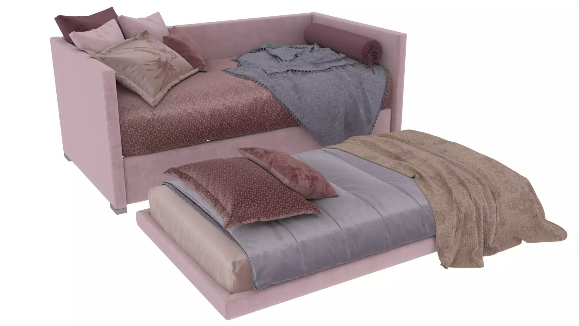 Child Flou Biss Bed 3D model_2