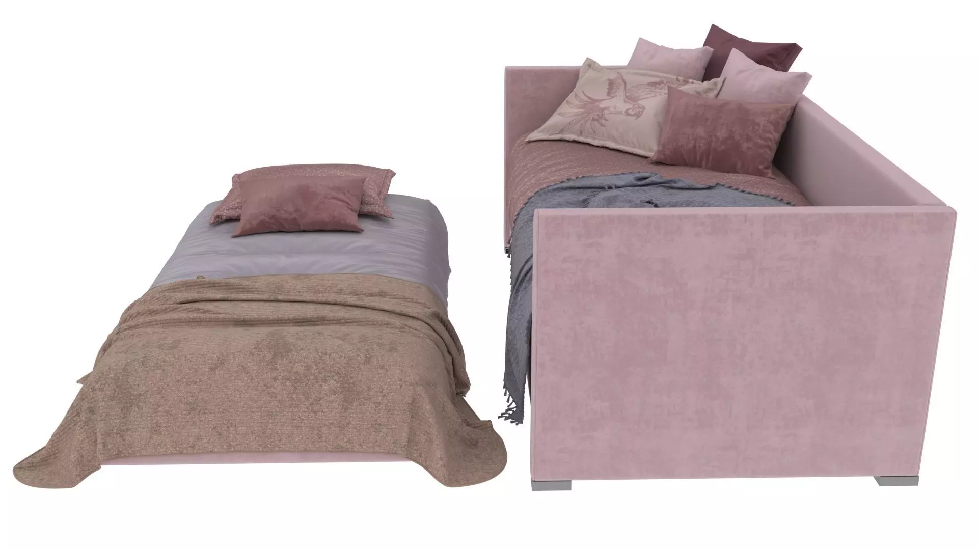 Child Flou Biss Bed 3D model_13