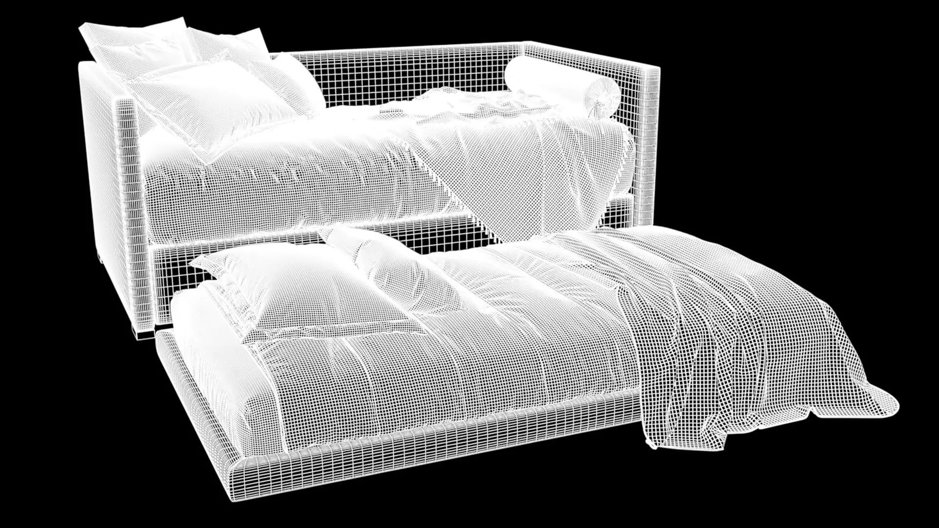 Child Flou Biss Bed 3D model_17