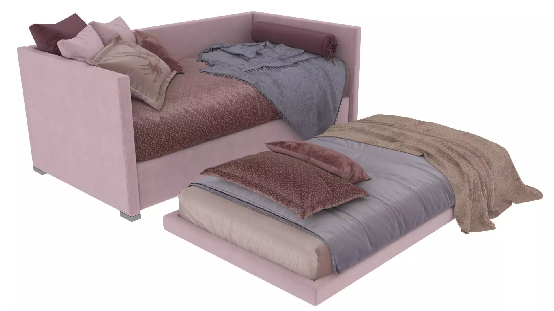 Child Flou Biss Bed 3D model_3