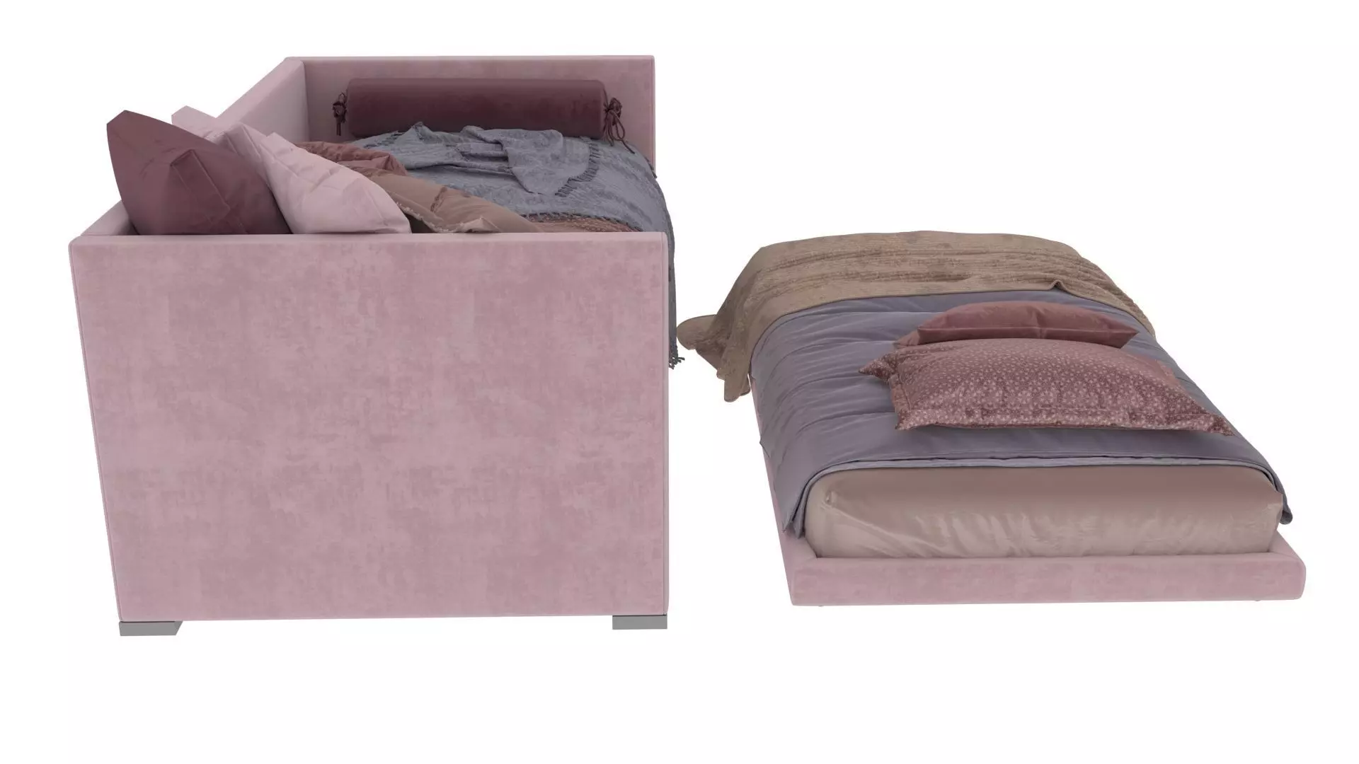 Child Flou Biss Bed 3D model_5