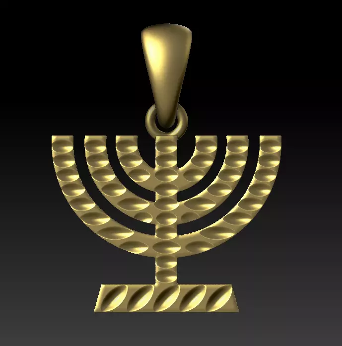 Menorah Pendant 3D Model 3D print model
