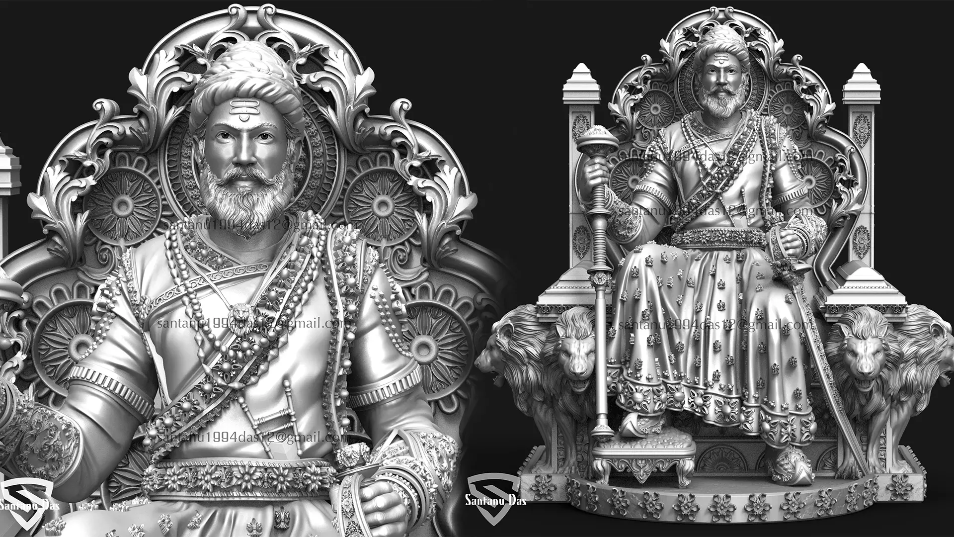 Chhatrapati Shivaji Maharaj 3dPrint 3D print model_0