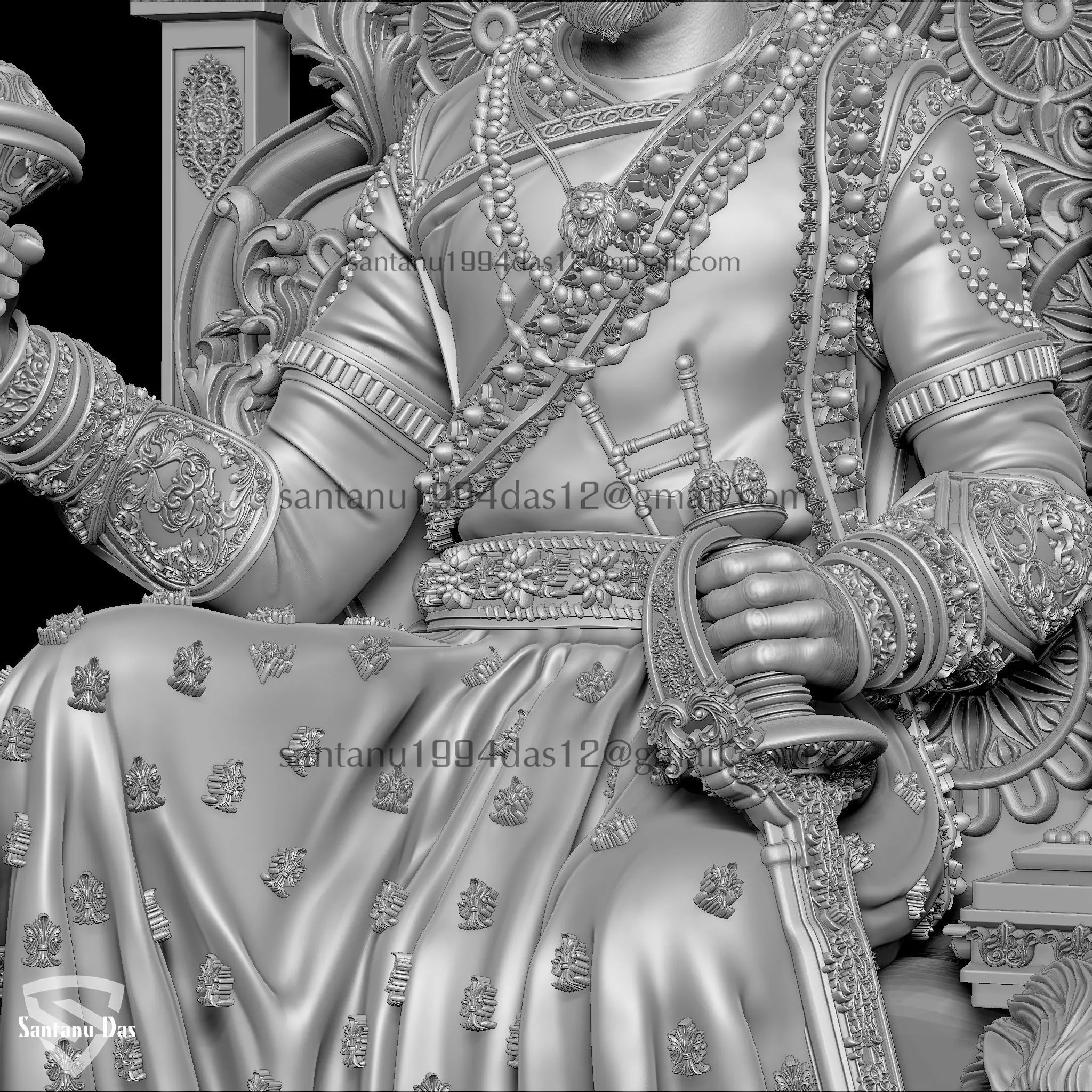 Chhatrapati Shivaji Maharaj 3dPrint 3D print model_9