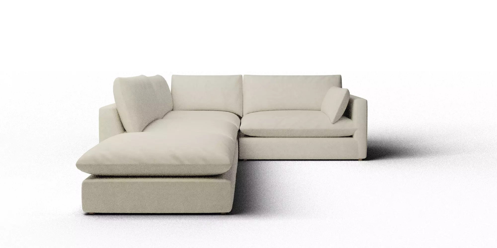 Unwind 4 Piece Slipcovered Sofa 3D model_4