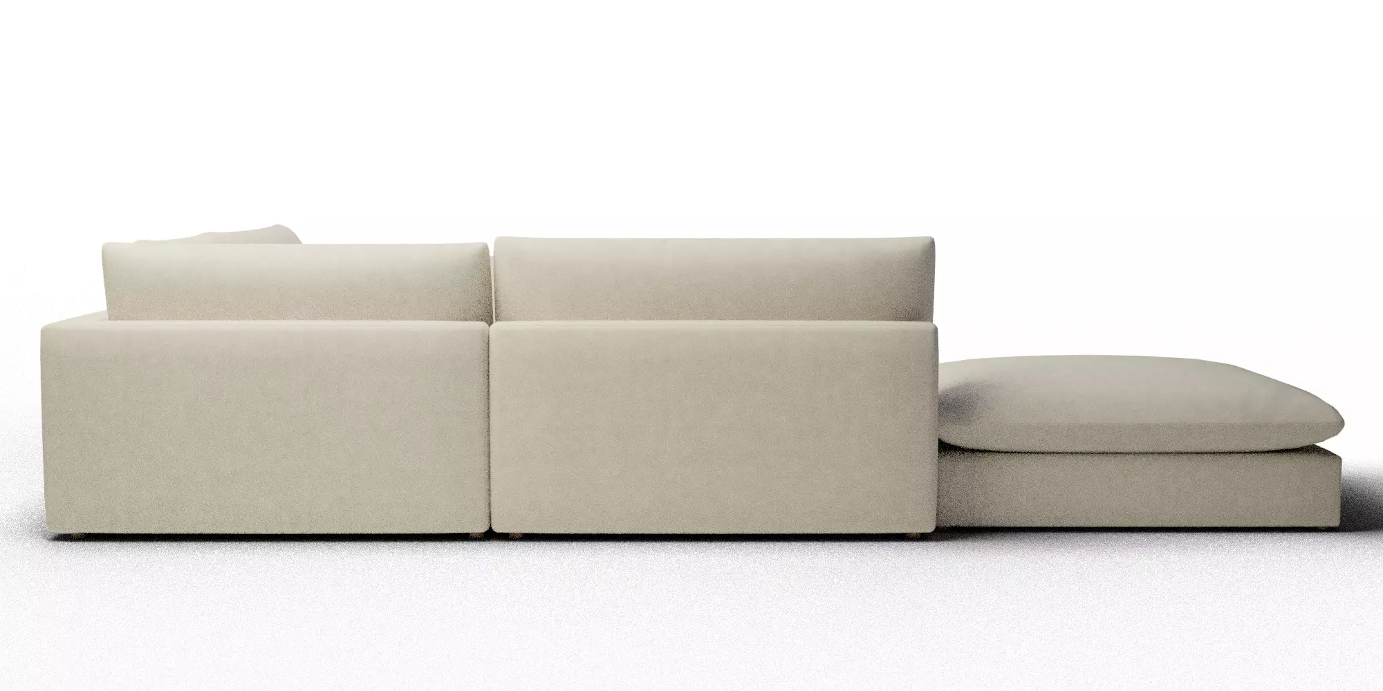 Unwind 4 Piece Slipcovered Sofa 3D model_6