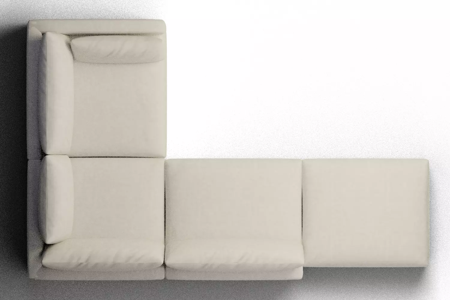 Unwind 4 Piece Slipcovered Sofa 3D model_13