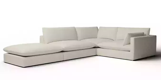 Unwind 4 Piece Slipcovered Sofa