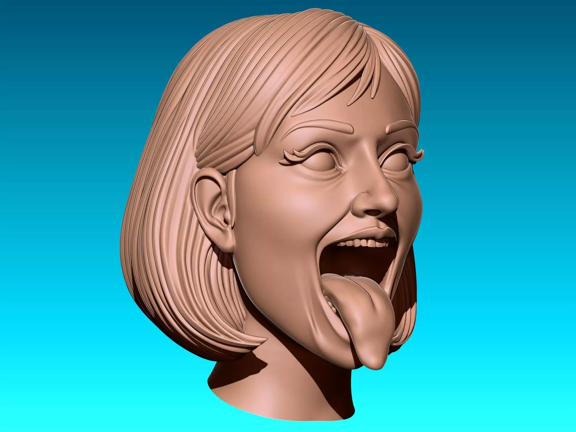 Ahegao Face 3D Print 3D print model_4