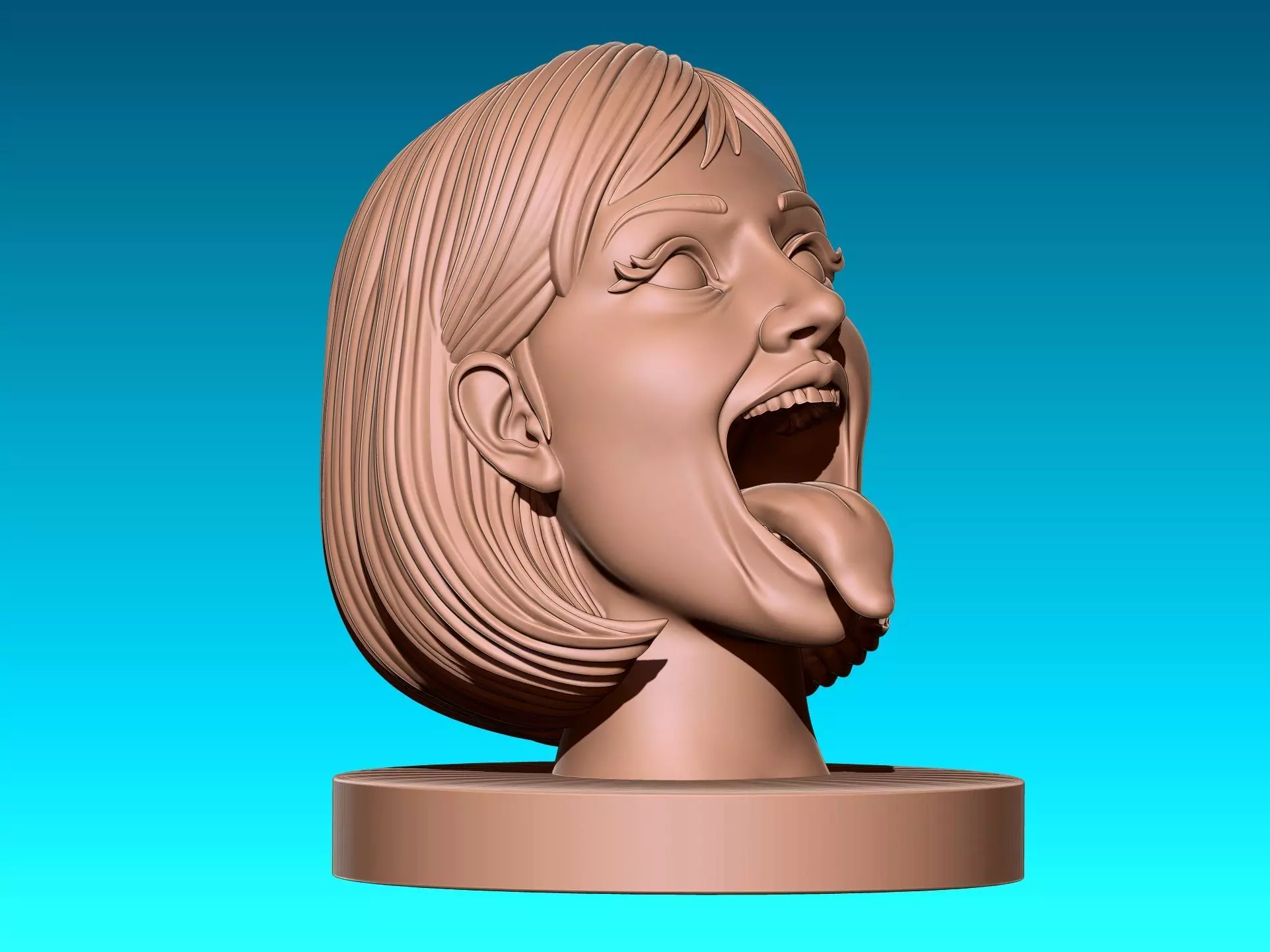 Ahegao Face 3D Print 3D print model_2