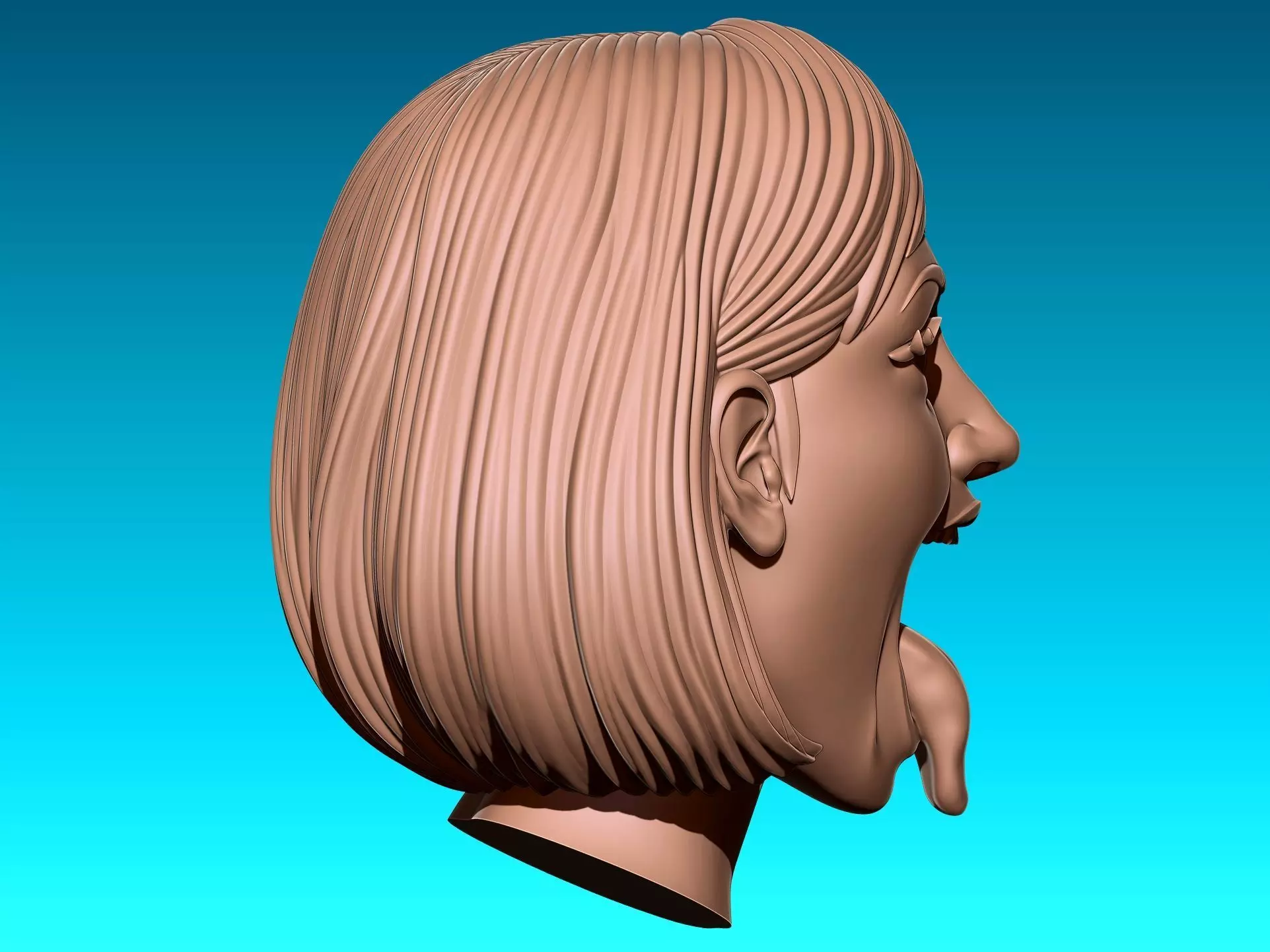 Ahegao Face 3D Print 3D print model_3