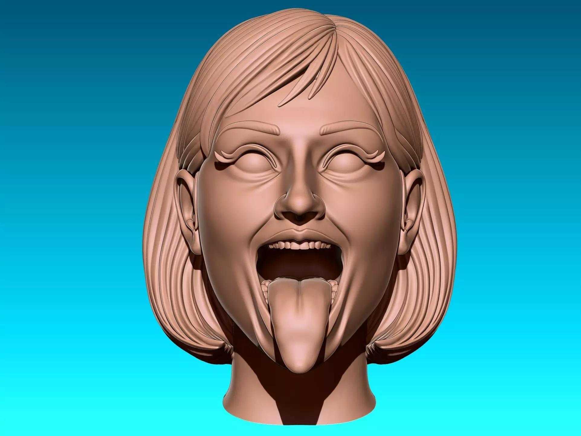 Ahegao Face 3D Print 3D print model_1