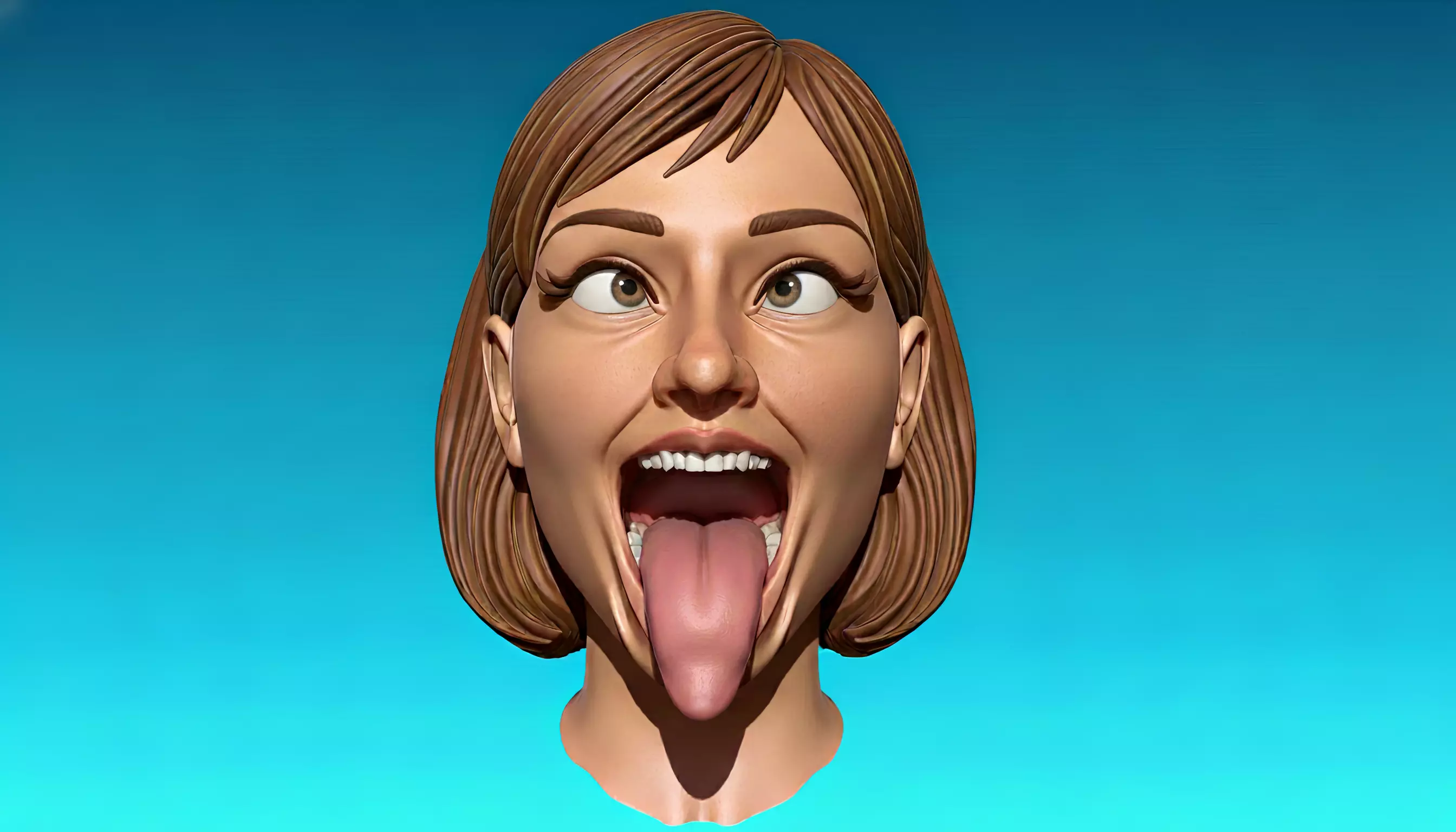 Ahegao Face 3D Print 3D print model_0