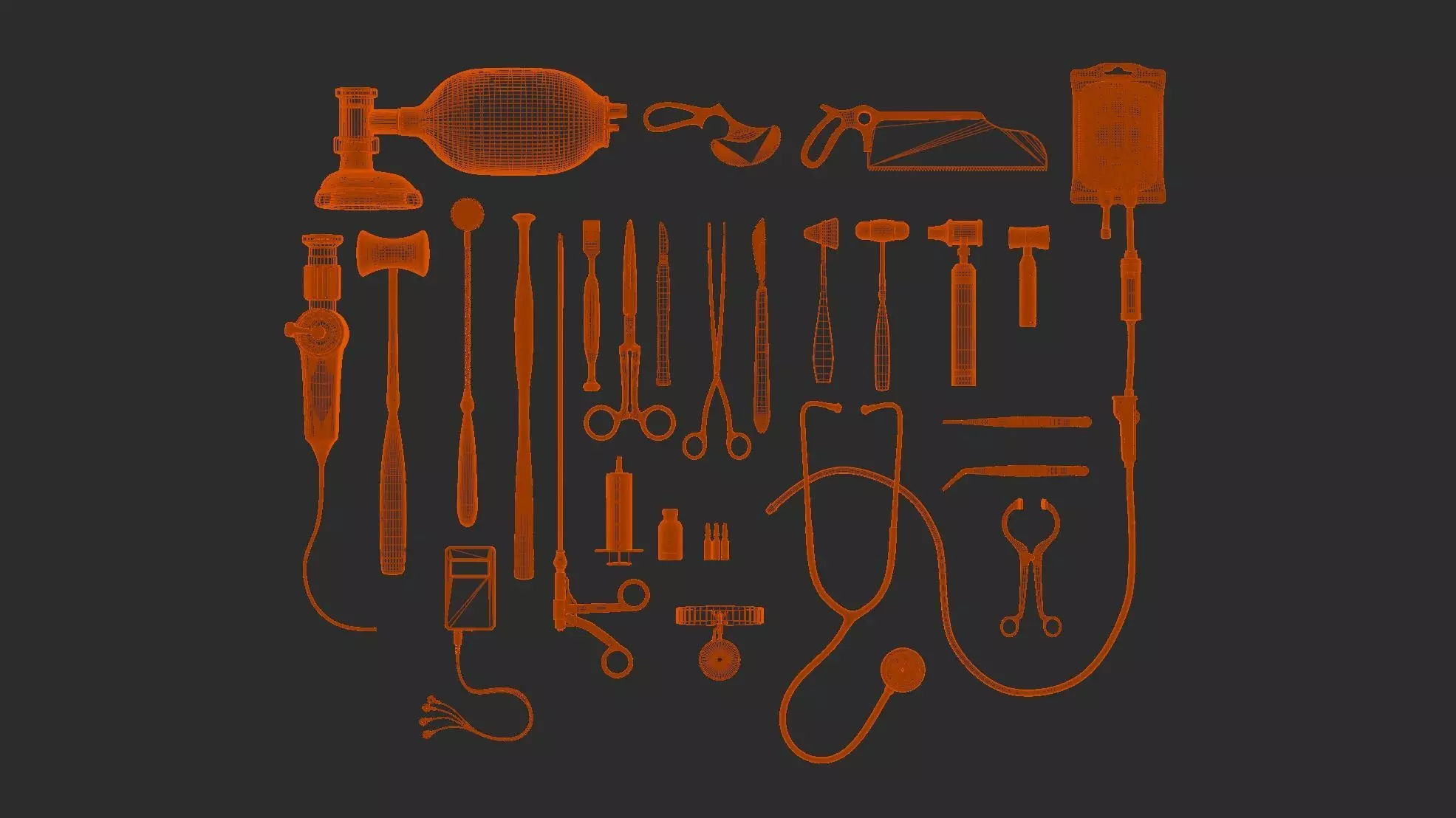 Medical Gadgets blender Low-poly 3D model_7