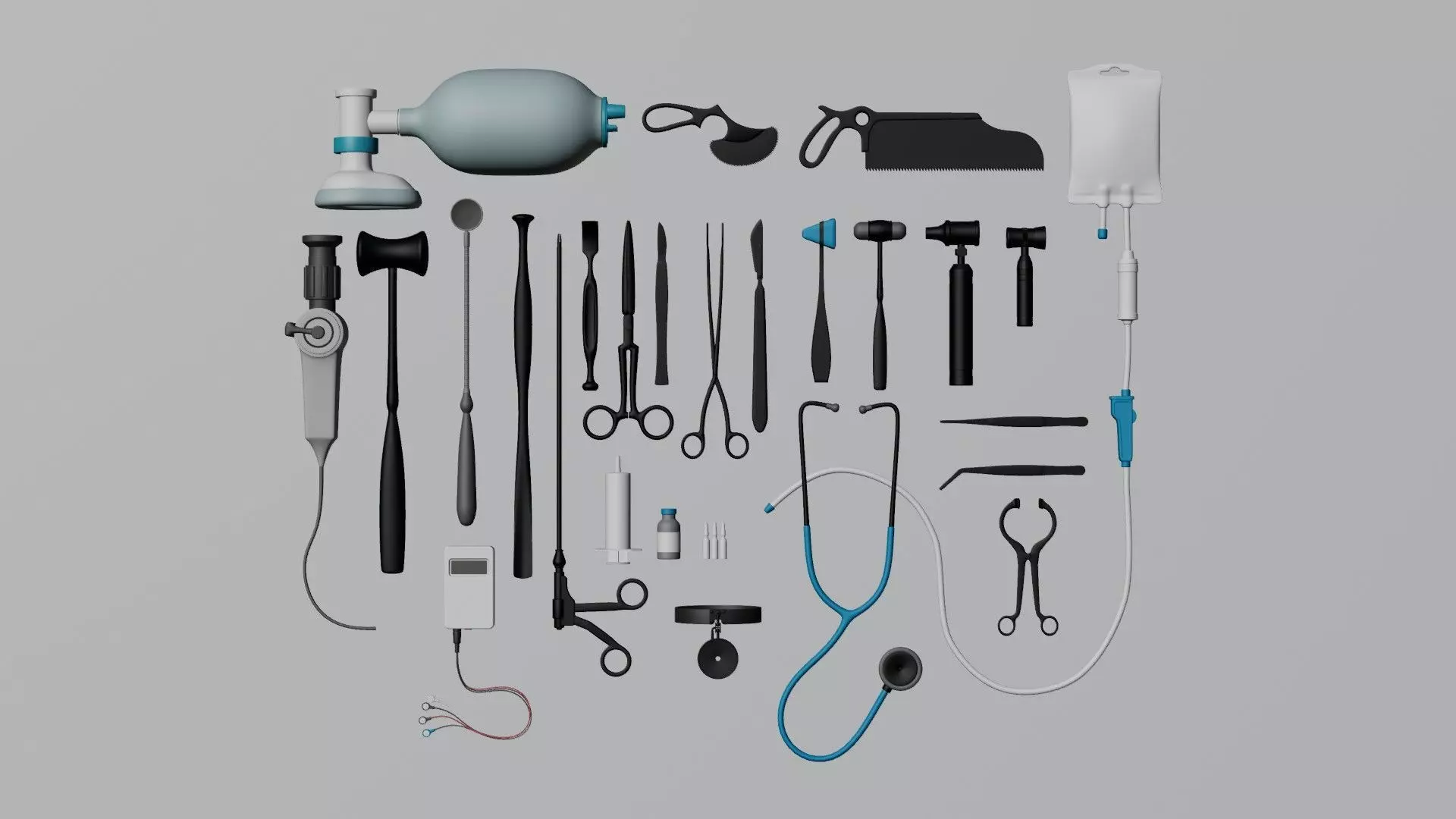 Medical Gadgets blender Low-poly 3D model_6