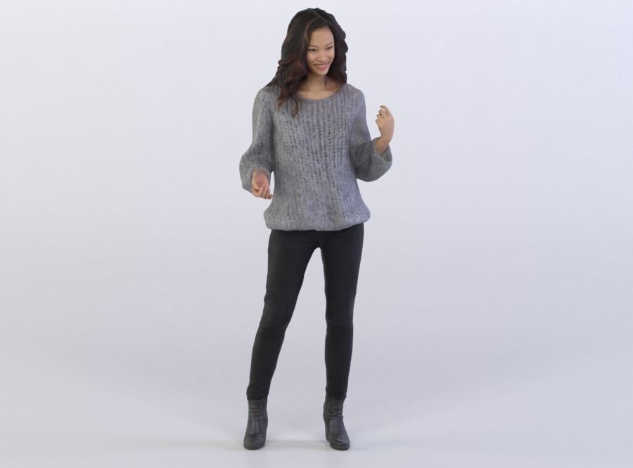 Mei 0340 Woman gesturing 3D model