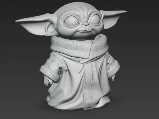 Grogu Baby Yoda Chibi Collectible 3D Figure 3D print model_3