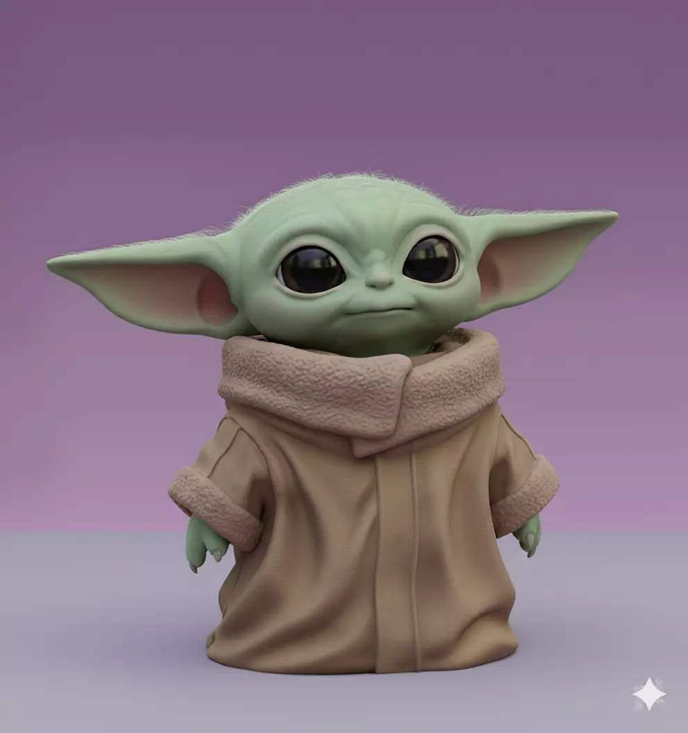 Grogu Baby Yoda Chibi Collectible 3D Figure 3D print model_0