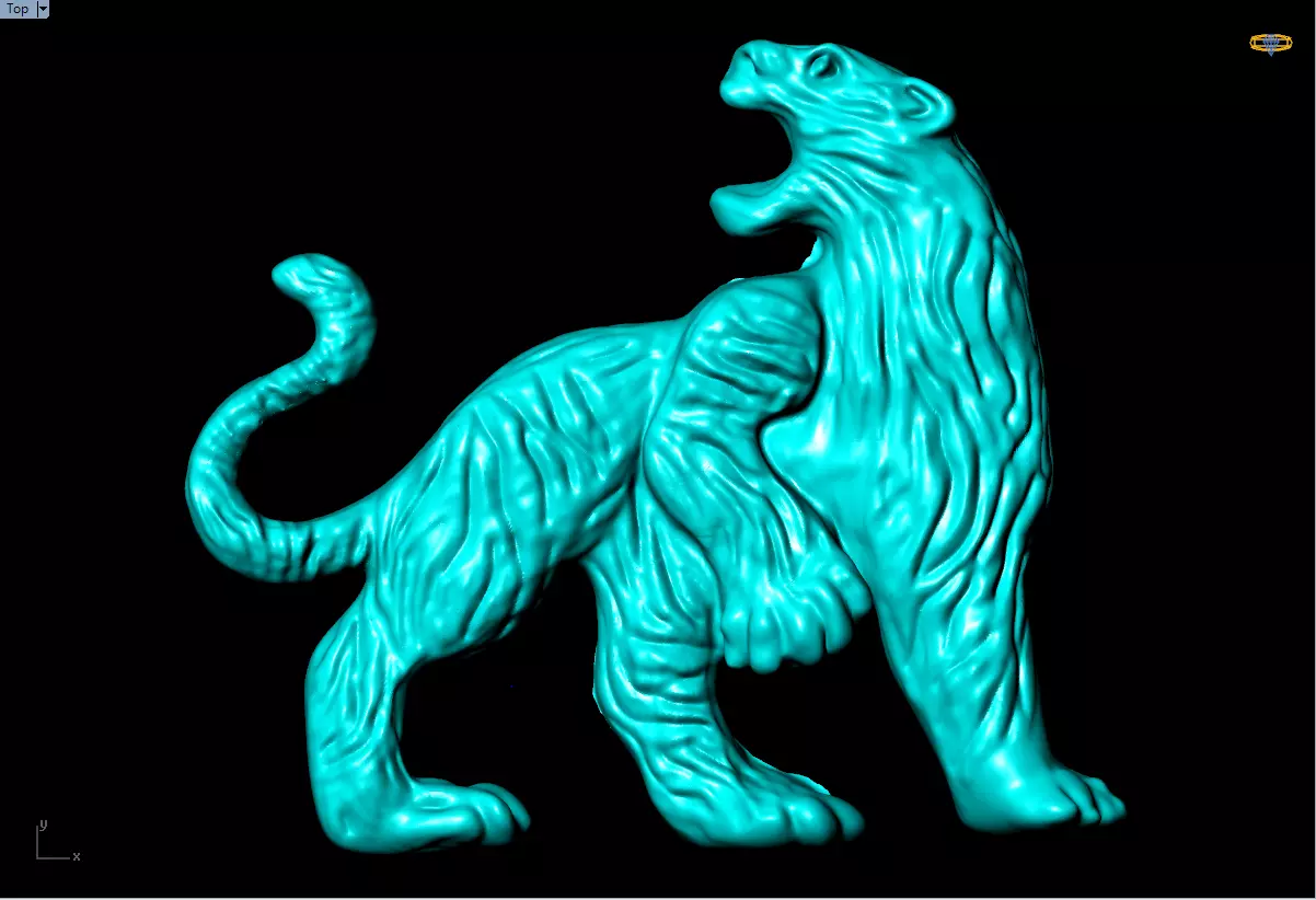 Tiger for jewelry - Tiger for ring - Tiger for pendant - N508 3D print model