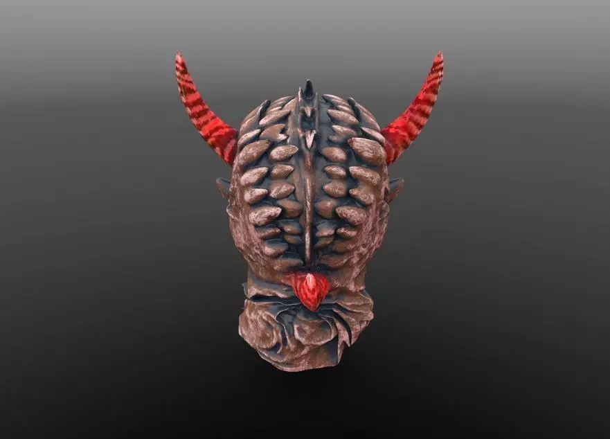 The Tormented Mask Ultra-Detailed Horror 3D Asset Low-poly 3D model_4