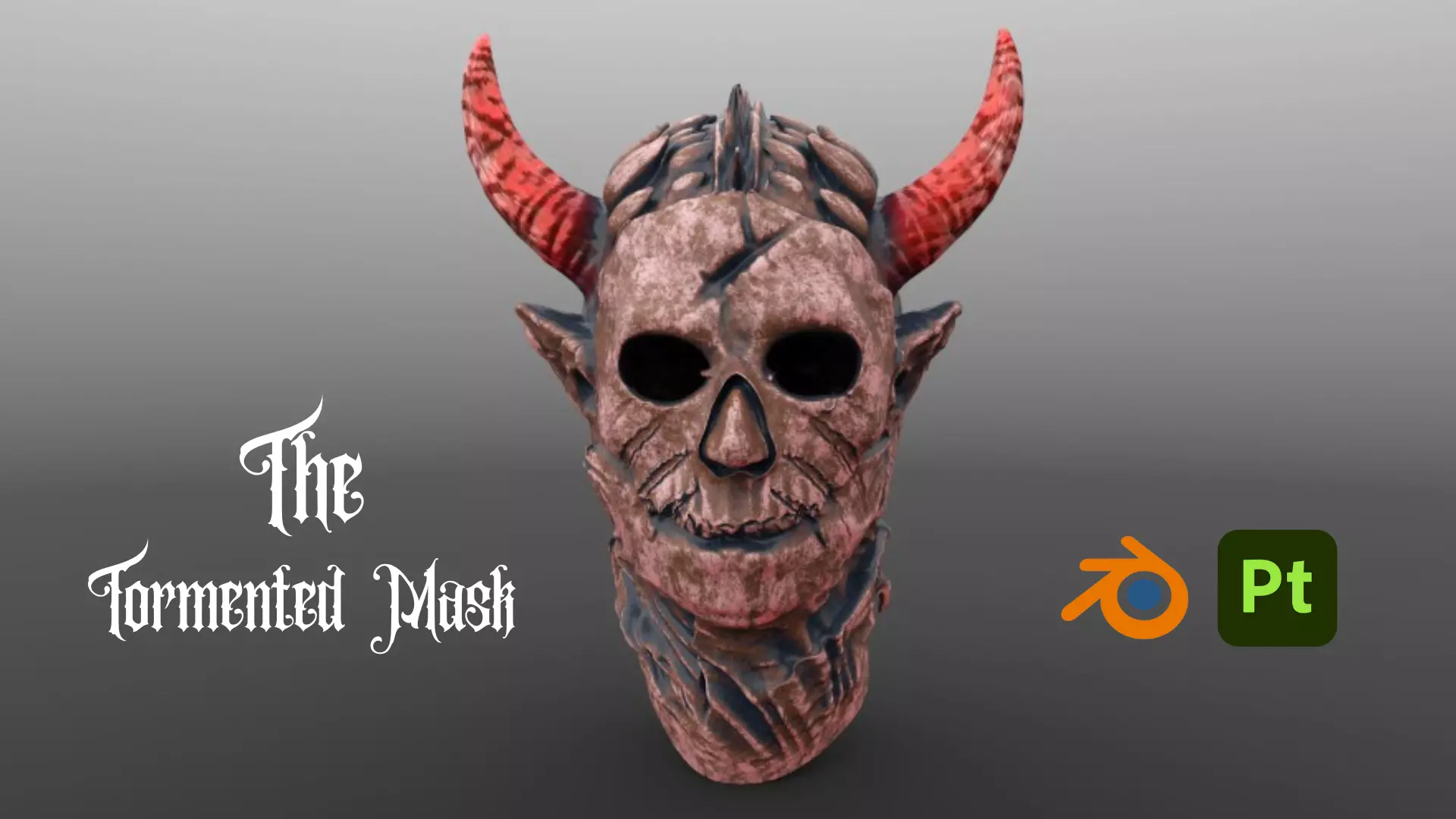 The Tormented Mask Ultra-Detailed Horror 3D Asset Low-poly 3D model_0