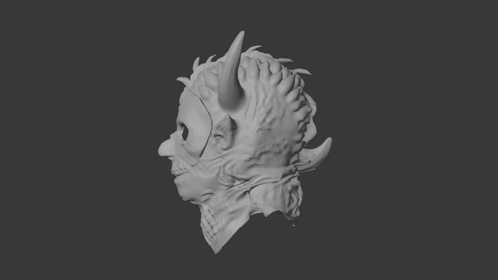 The Tormented Mask Ultra-Detailed Horror 3D Asset Low-poly 3D model_11