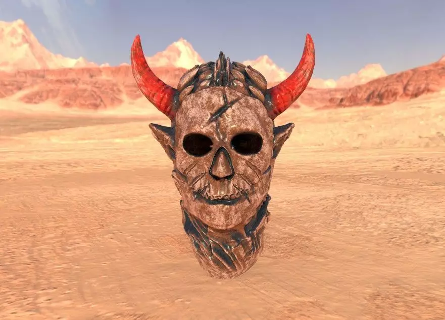 The Tormented Mask Ultra-Detailed Horror 3D Asset Low-poly 3D model_6