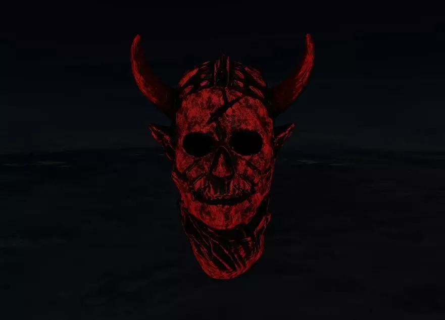 The Tormented Mask Ultra-Detailed Horror 3D Asset Low-poly 3D model_7