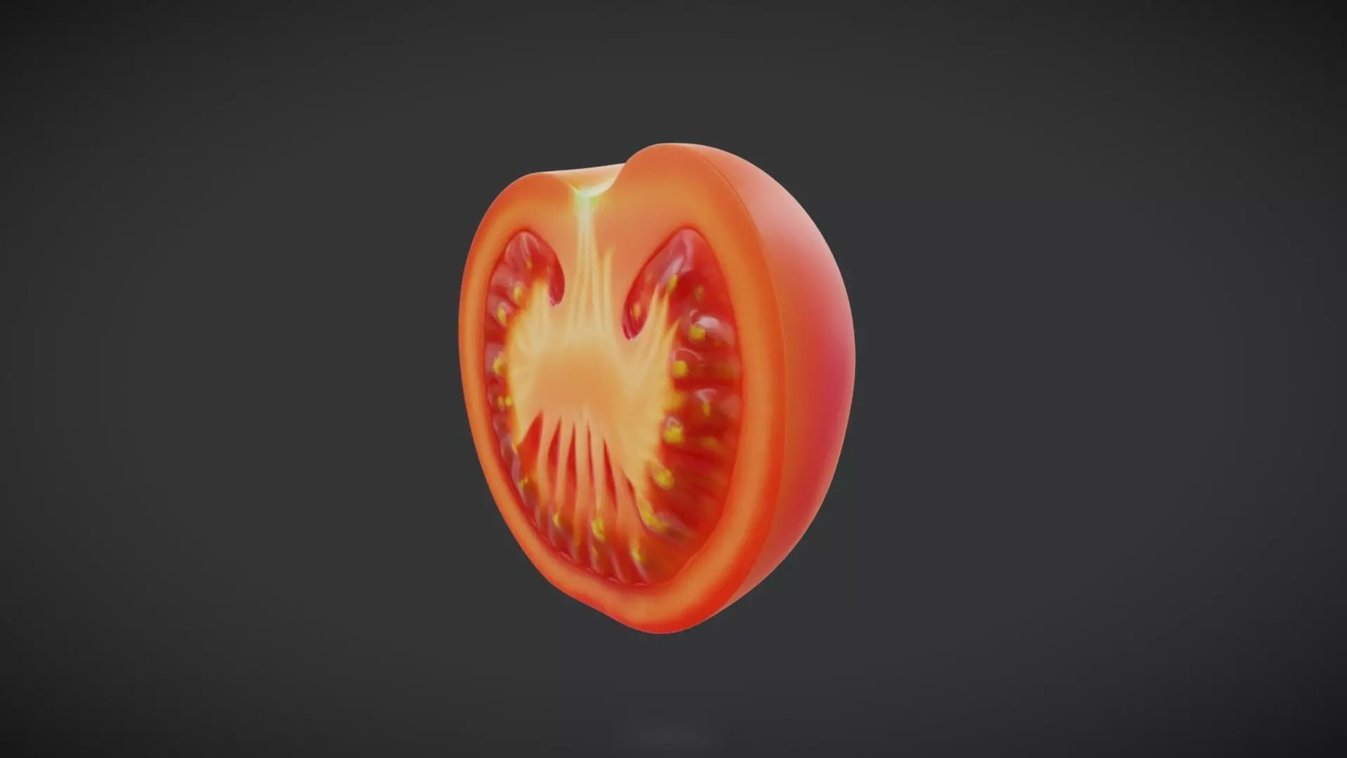 Tomato Half 3D model_0