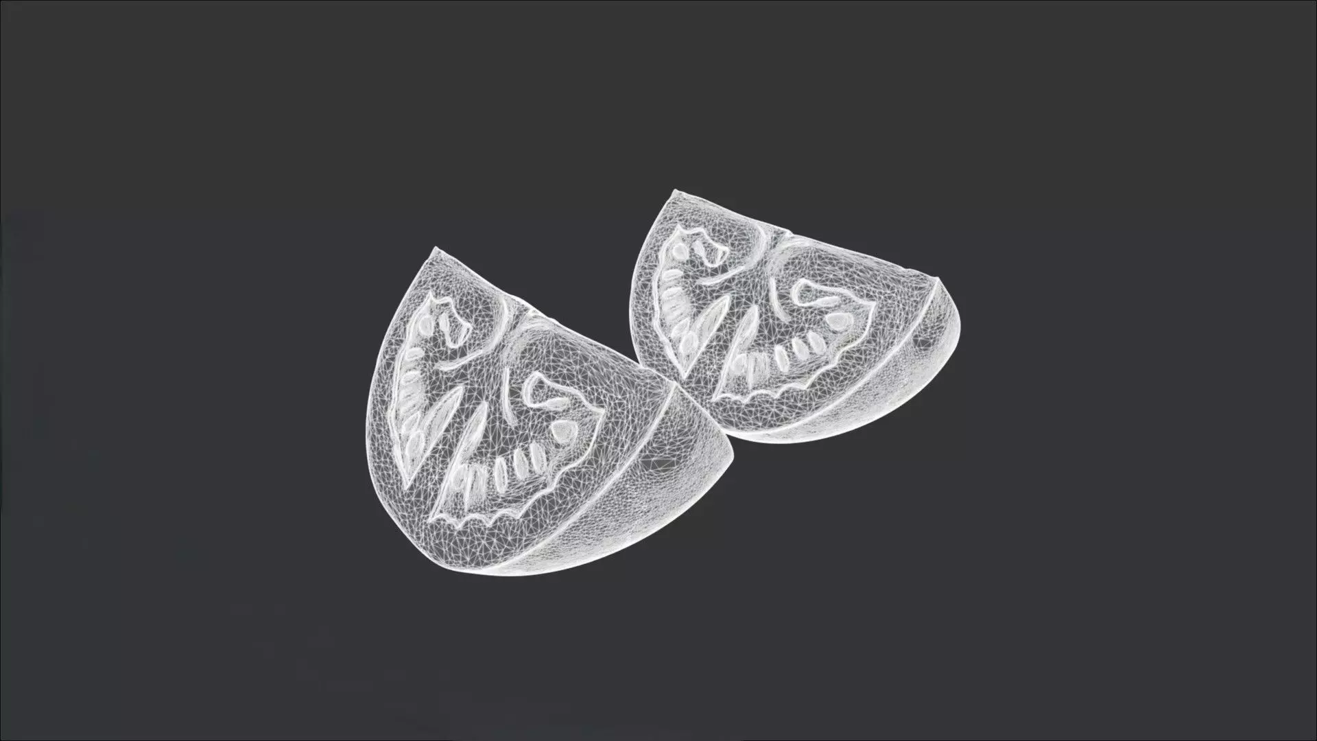 Tomato Wedge 3D model_2