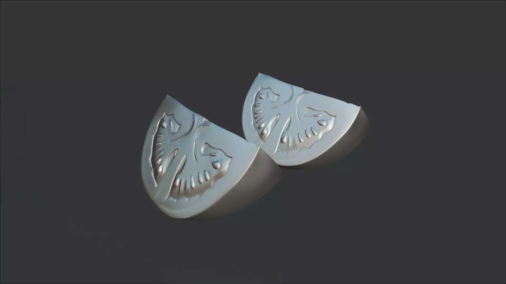 Tomato Wedge 3D model_1