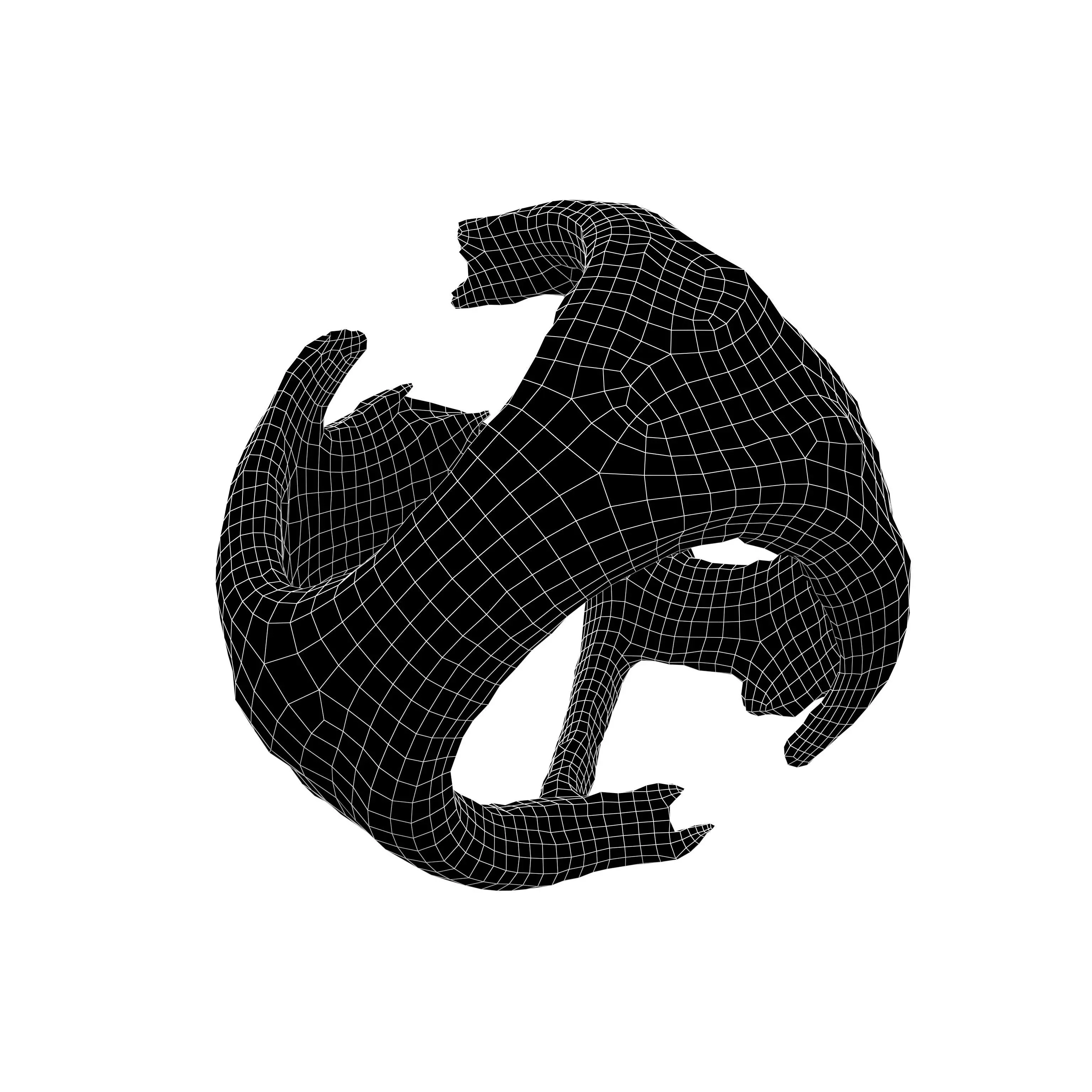 Abstract Sphere v13 002 Low-poly 3D model_4