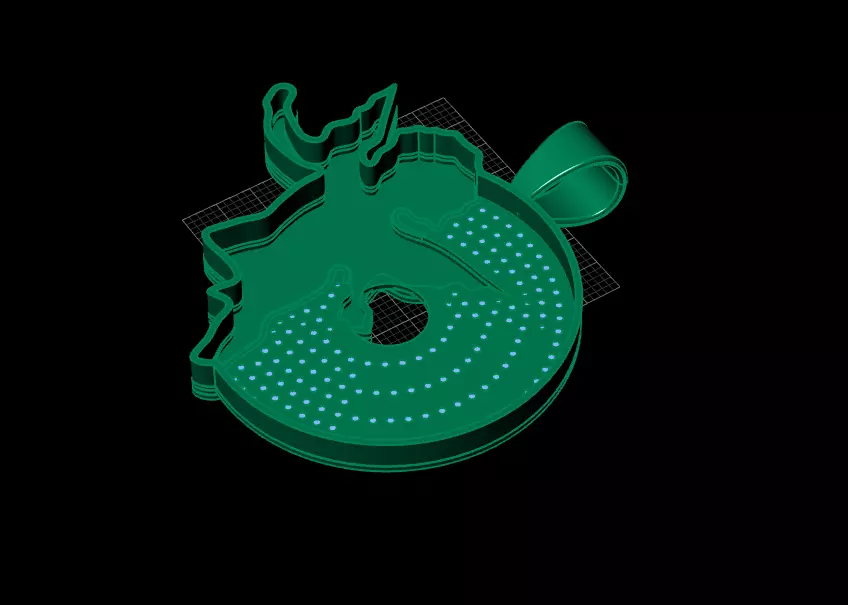 Angel pendant with stones  Free 3D print model_5