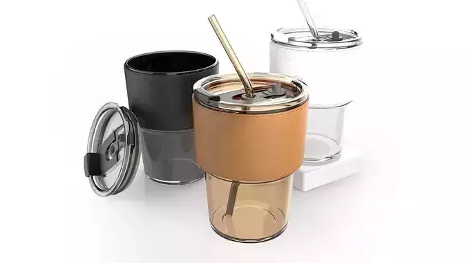 Glass Mug with Leather Case