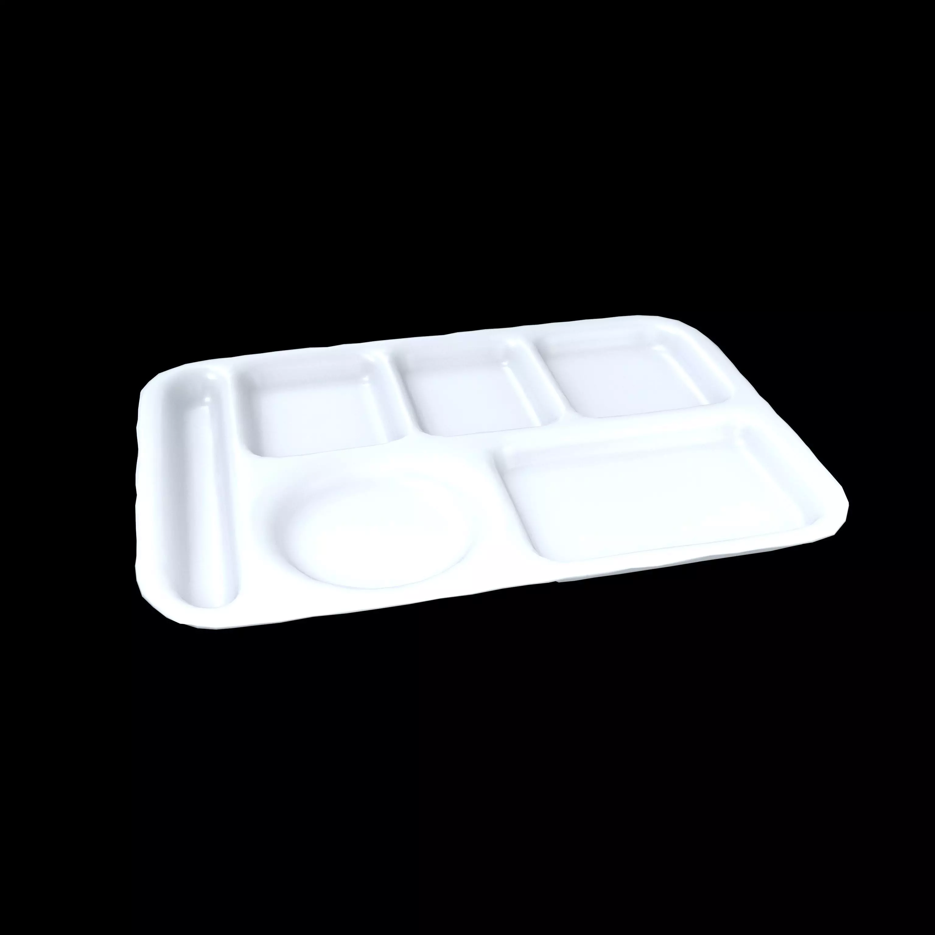 Compartment Meal Tray v1 001 Low-poly 3D model
