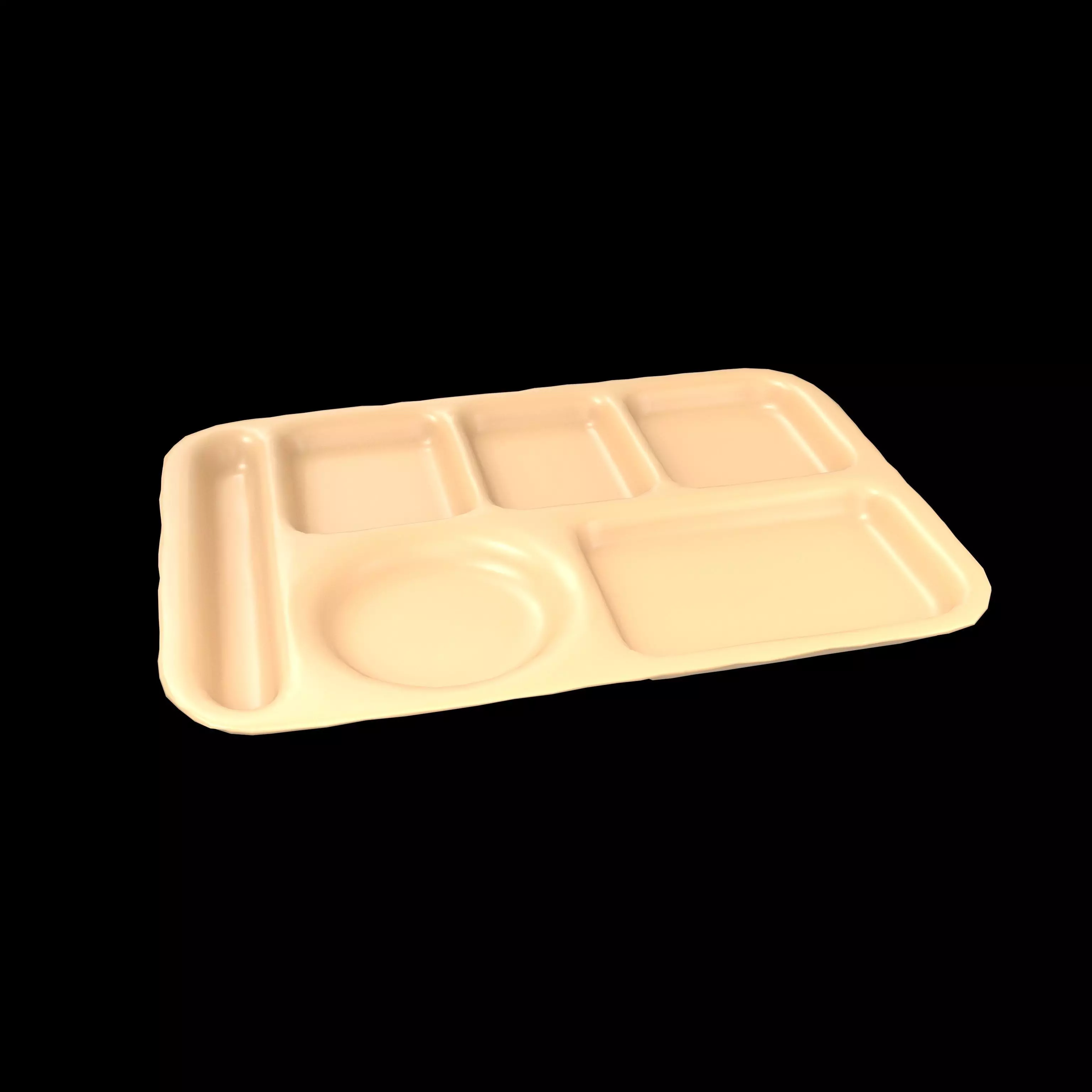 Compartment Meal Tray v1 002 Low-poly 3D model