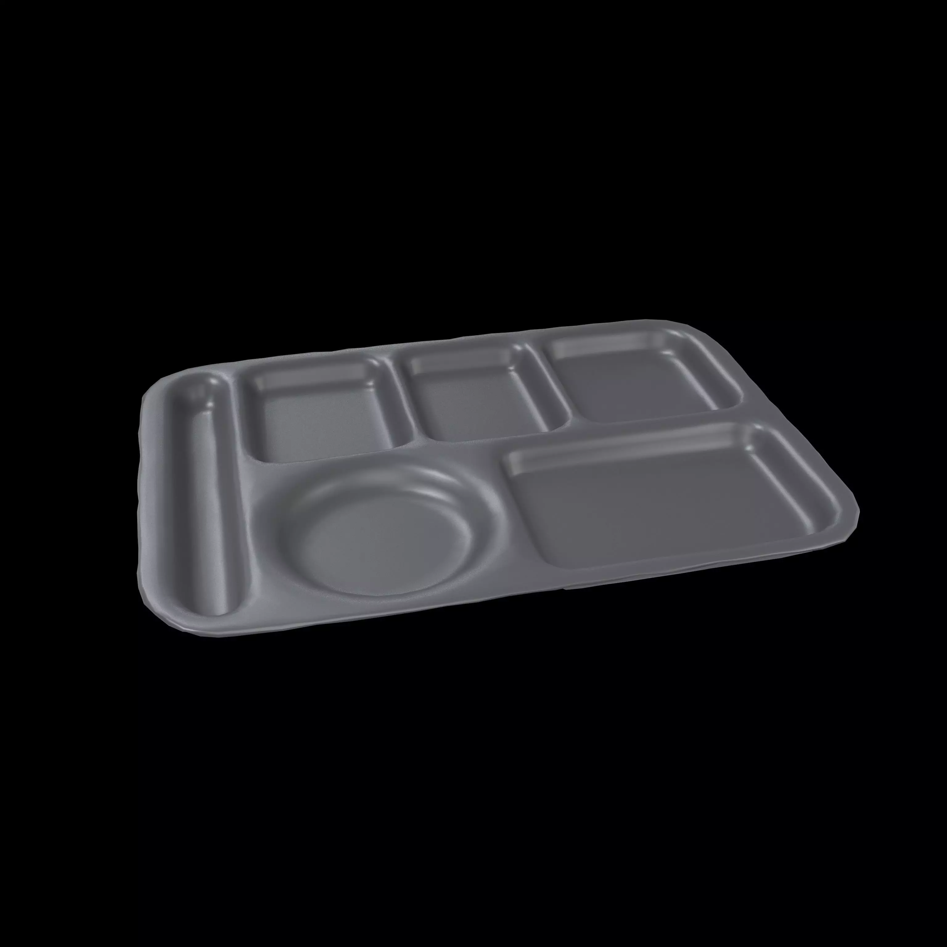 Compartment Meal Tray v1 003 Low-poly 3D model